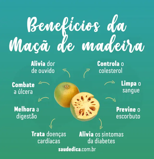 maçã de madeira