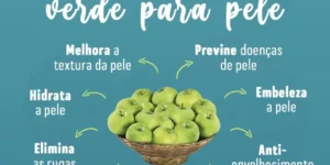 maçã verde para pele