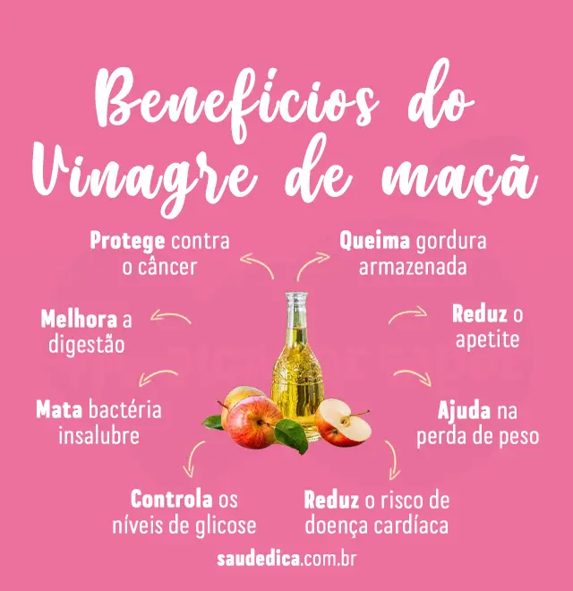 Benefícios do vinagre de maçã