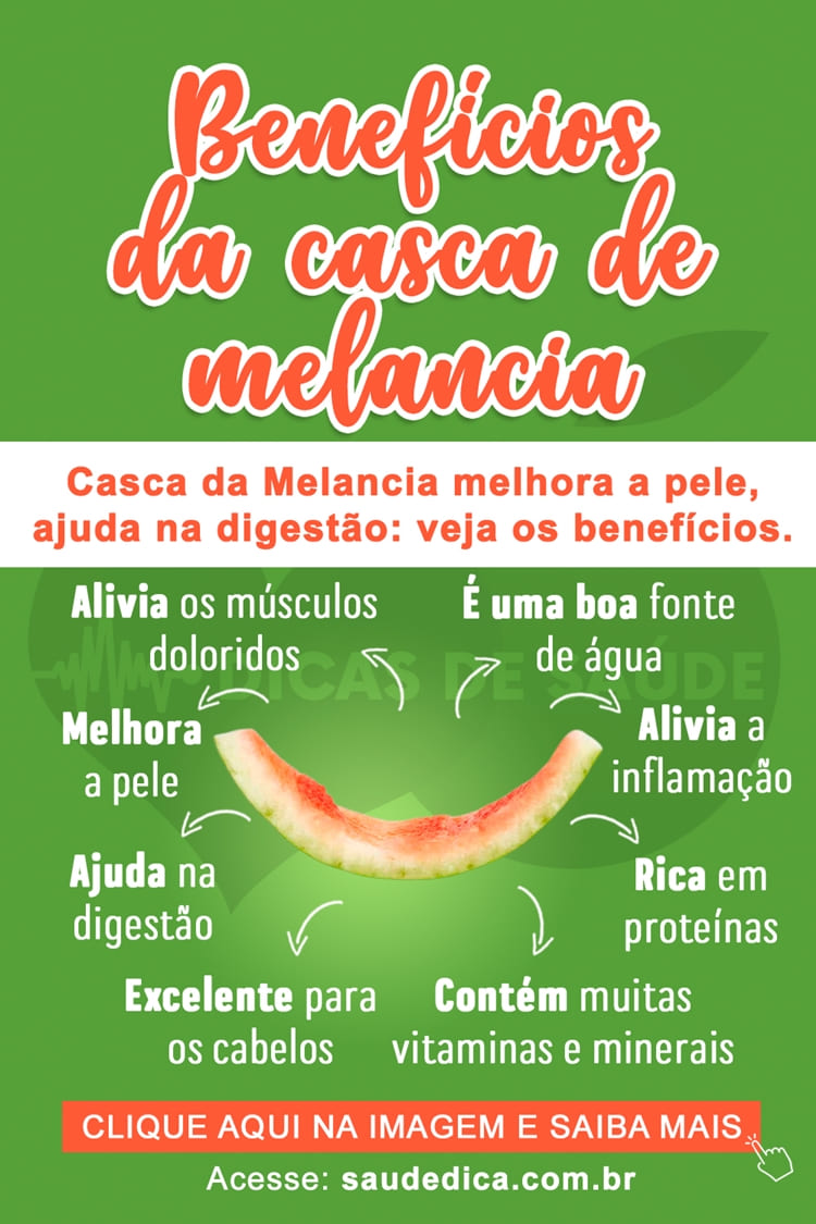 Benefícios da casca da melancia para saúde